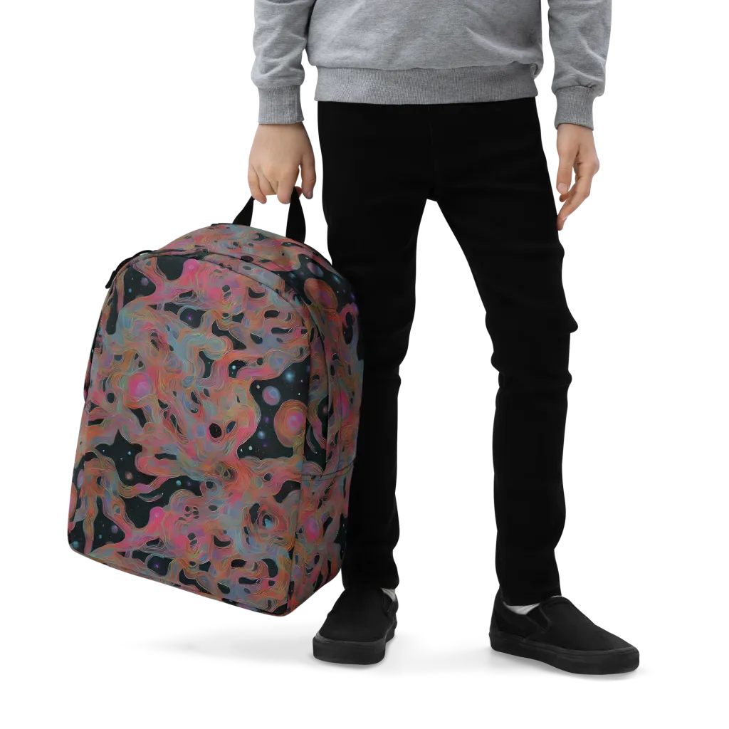 Planetary Drift on Minimalist Backpack — Zoomed-in
