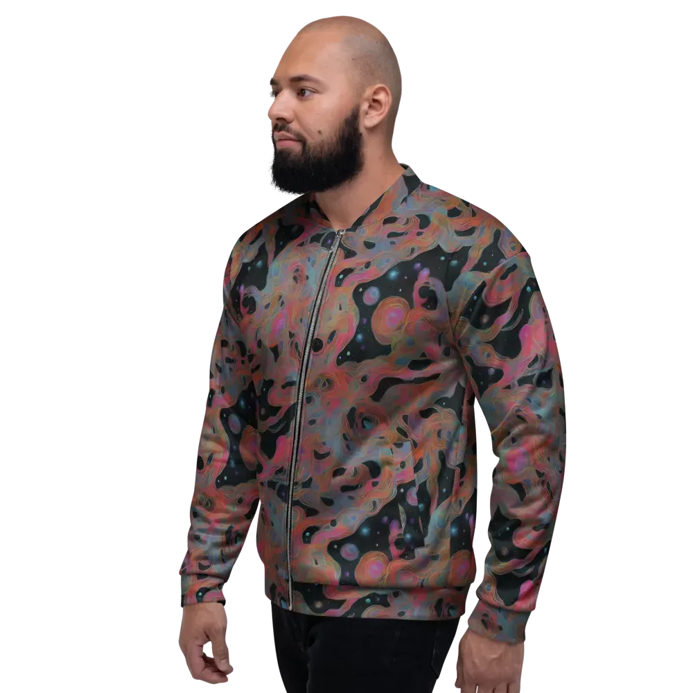 Planetary Drift on Bomber Jacket — Left