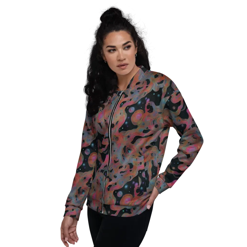 Planetary Drift on Bomber Jacket — Left