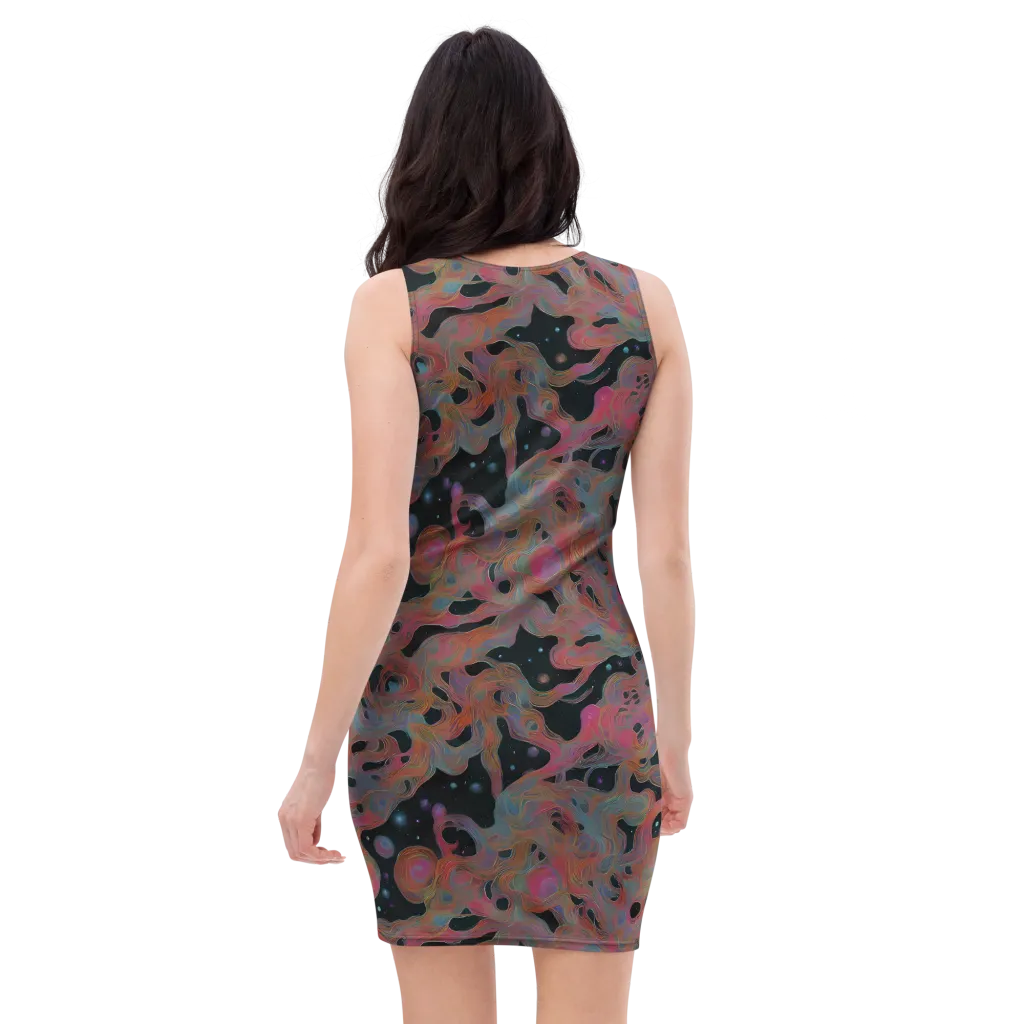 Planetary Drift on Bodycon Dress — Back