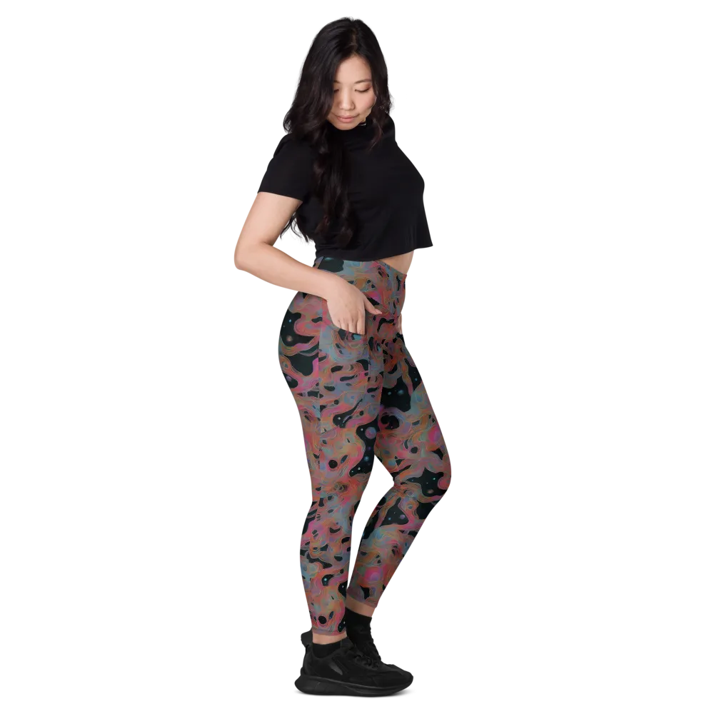 Planetary Drift on Leggings with Pockets — Right