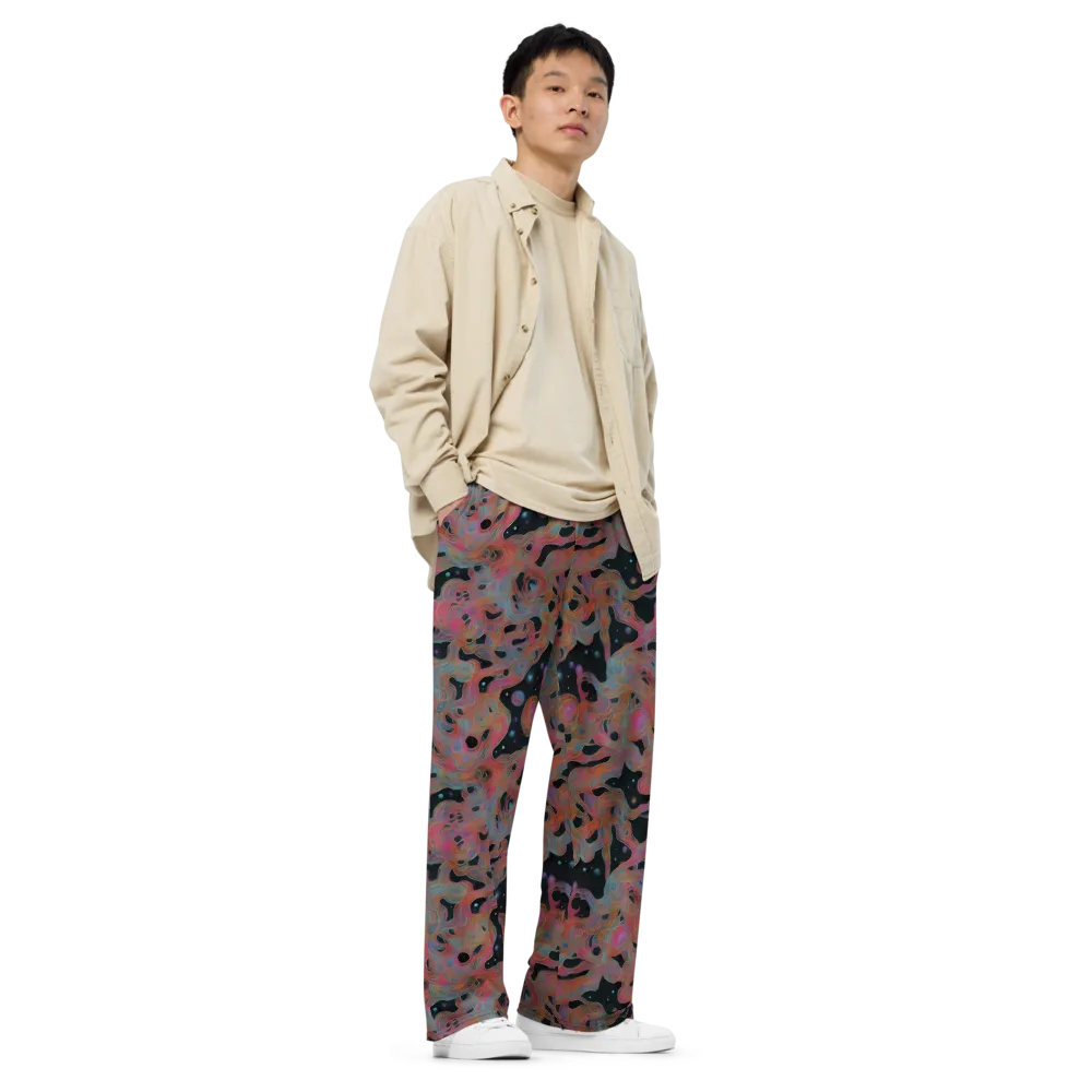 Planetary Drift on Wide-Leg Pants — Right Front