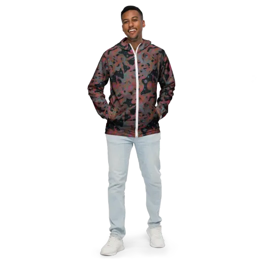 Planetary Drift on a Men's Windbreaker