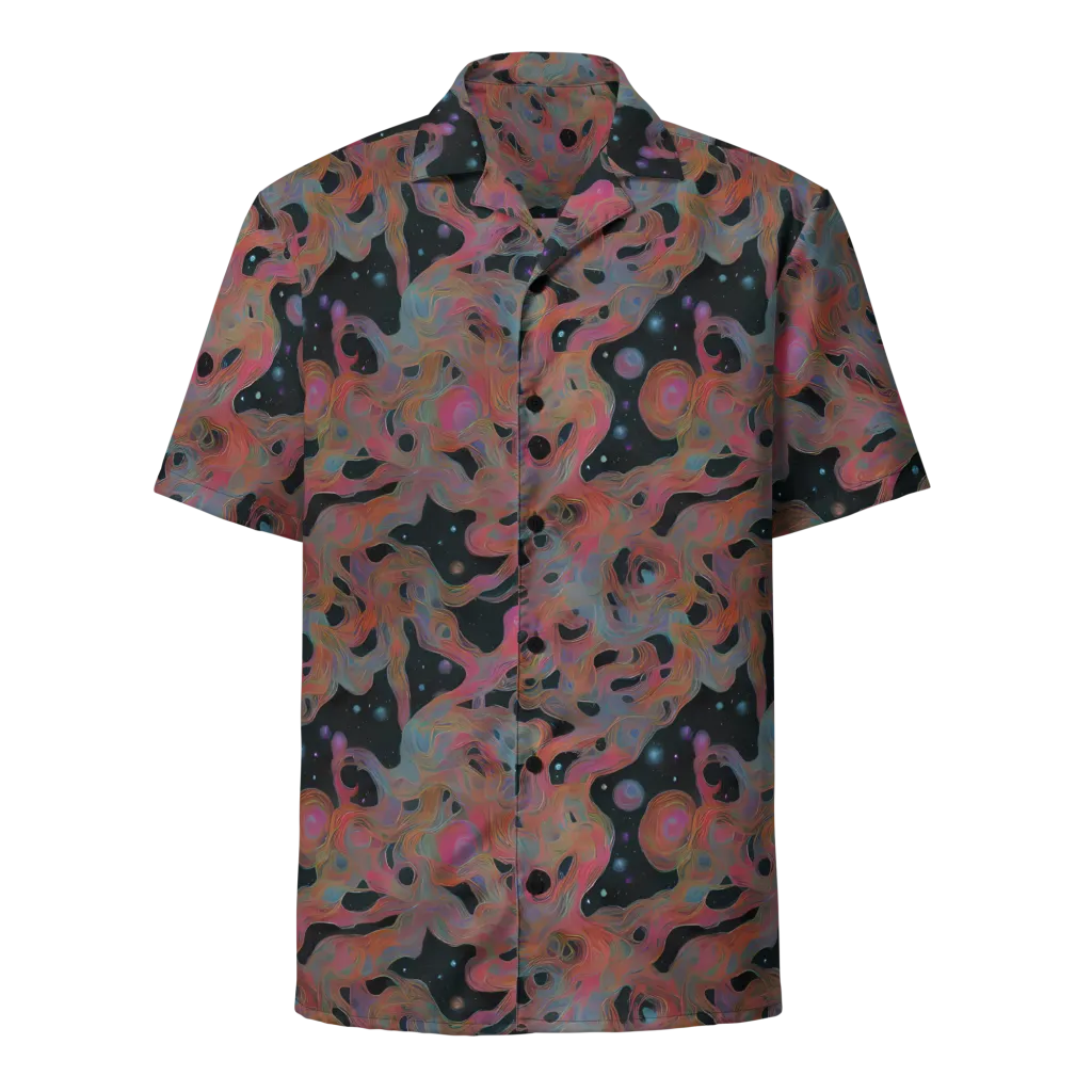 Planetary Drift on Button Shirt — Front