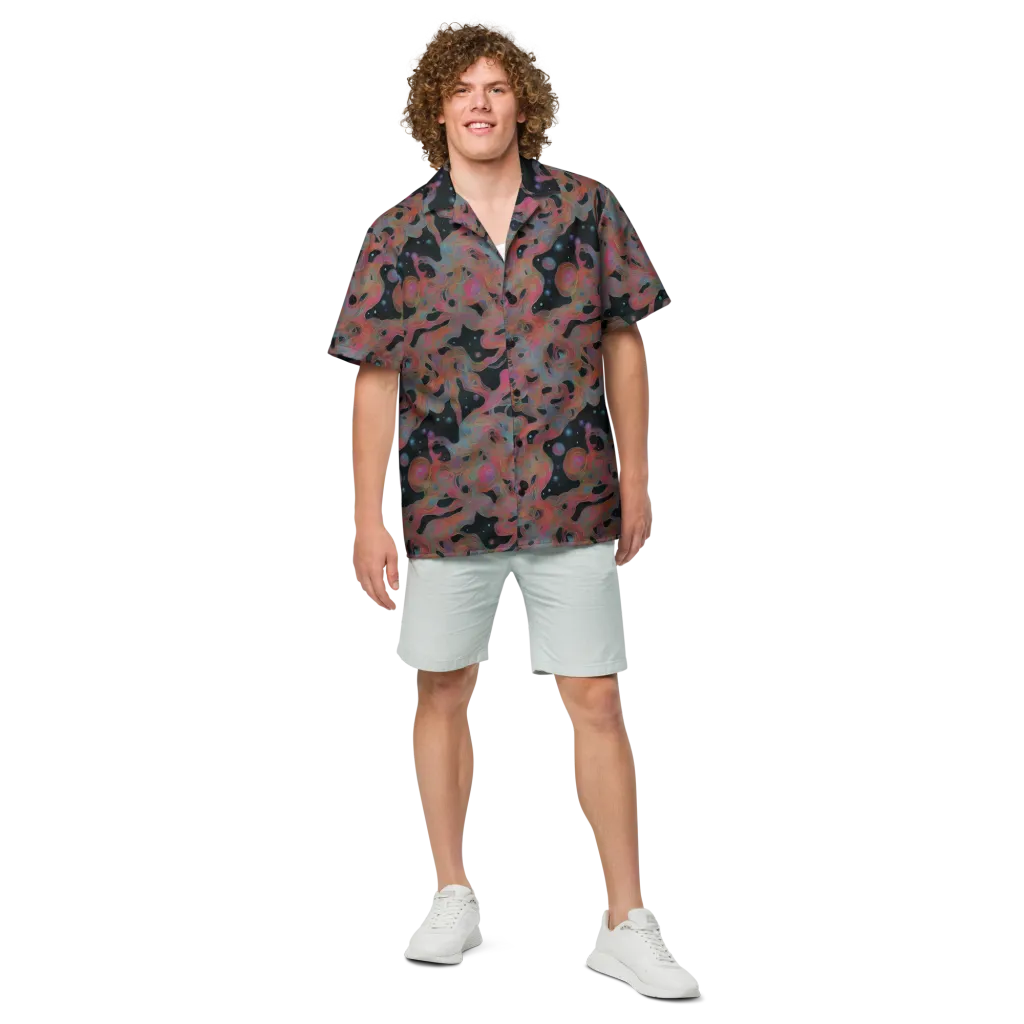 Planetary Drift on Button Shirt — Front
