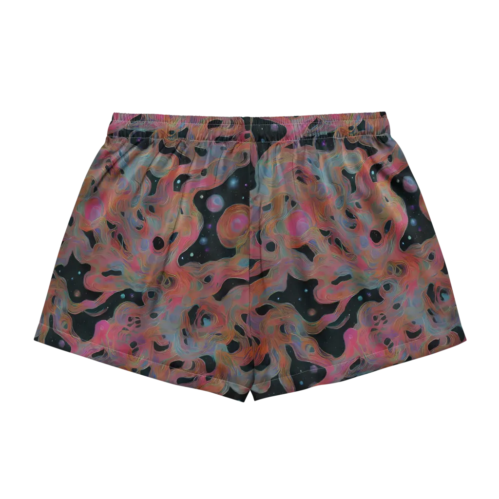 Planetary Drift on Women's Pajama Shorts — Back