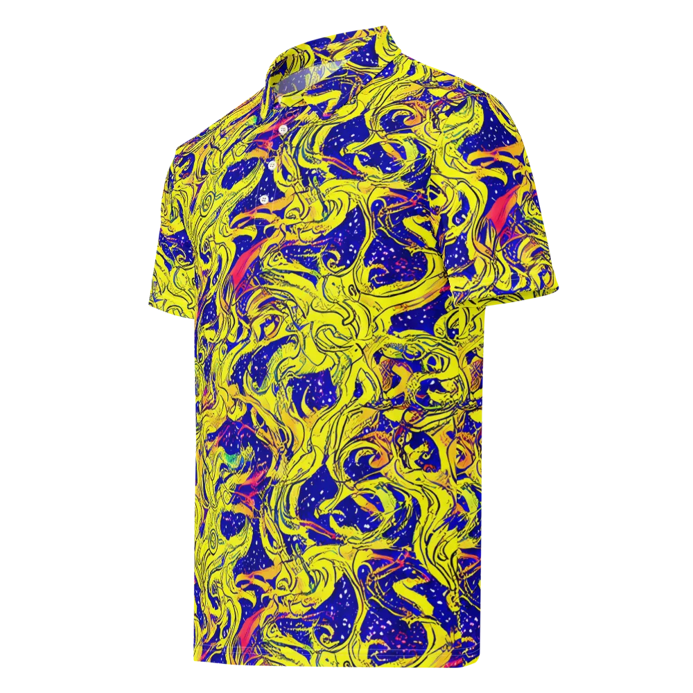Skeletal Voltage on Men's Slim Fit Polo Shirt — Left Front