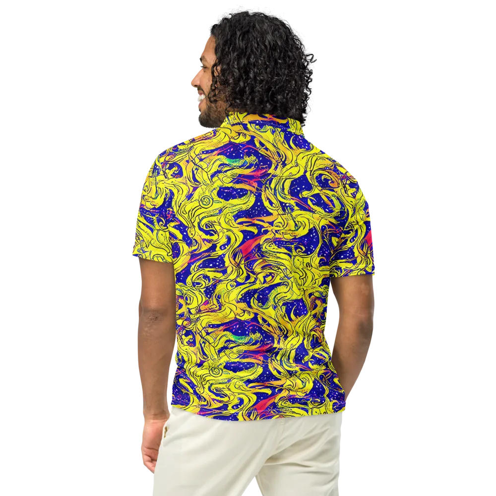 Skeletal Voltage on Men's Slim Fit Polo Shirt — Back