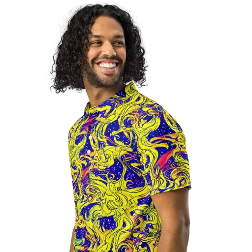 Skeletal Voltage on a Men's Slim Fit Polo Shirt