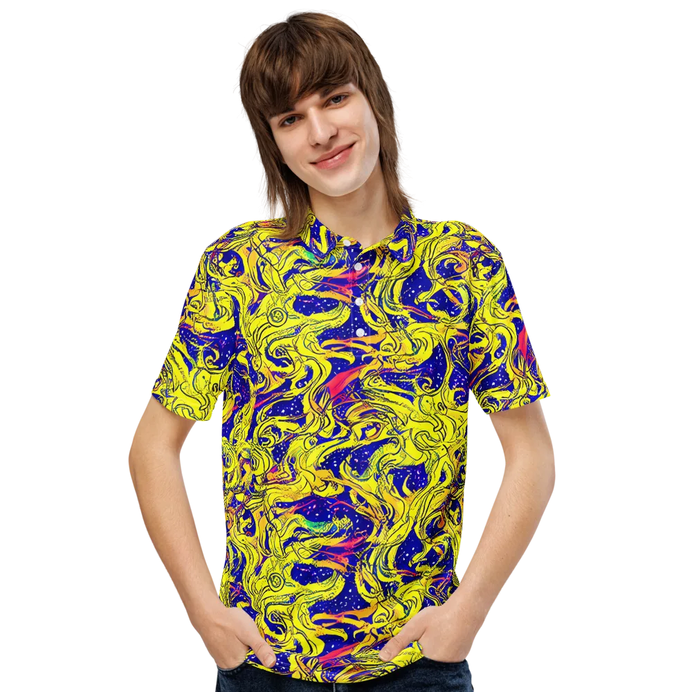 Skeletal Voltage on Men's Slim Fit Polo Shirt — Front