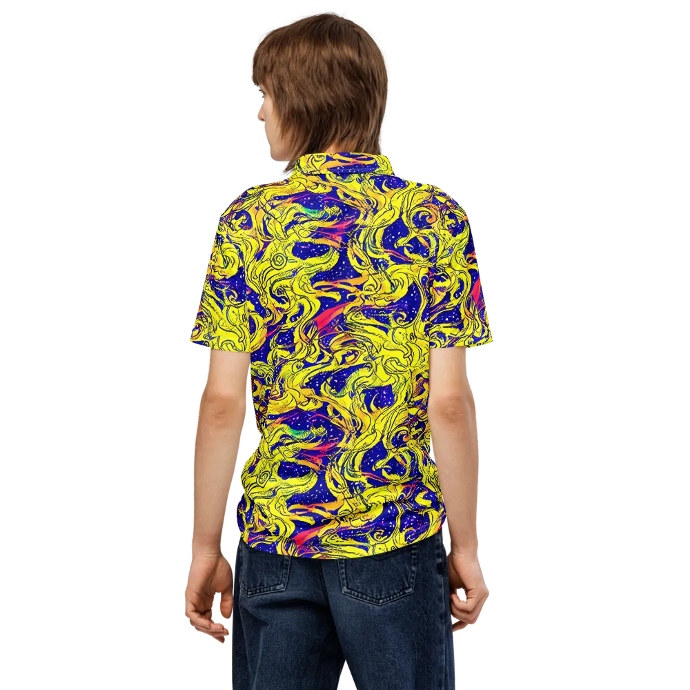Skeletal Voltage on Men's Slim Fit Polo Shirt — Back