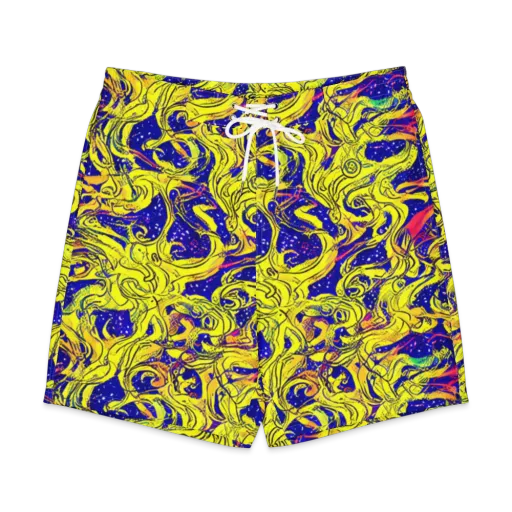Skeletal Voltage on a Men's Board Shorts