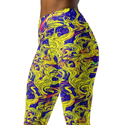 Skeletal Voltage on a Yoga Leggings