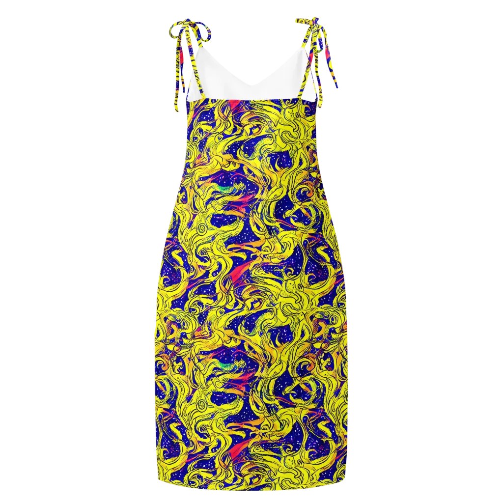 Skeletal Voltage on Slip Dress — Back