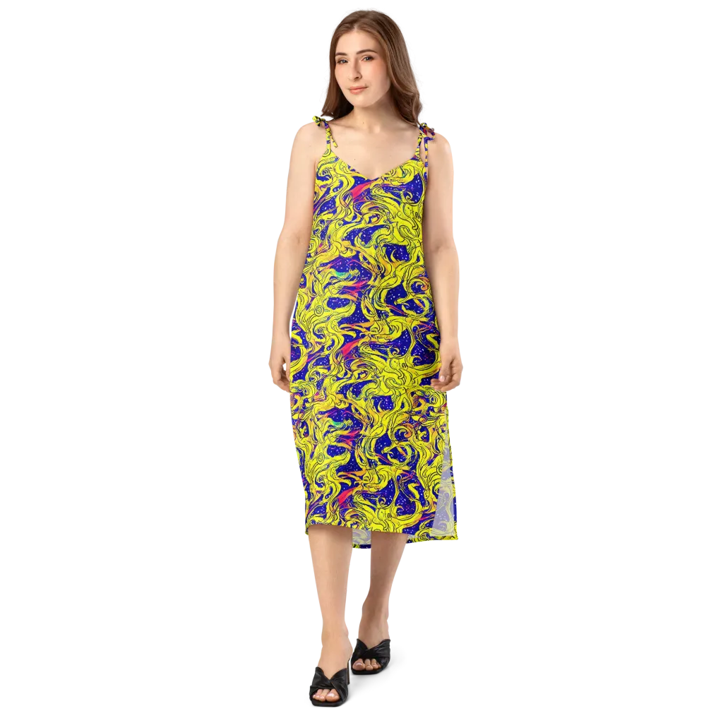 Skeletal Voltage on Slip Dress — Front