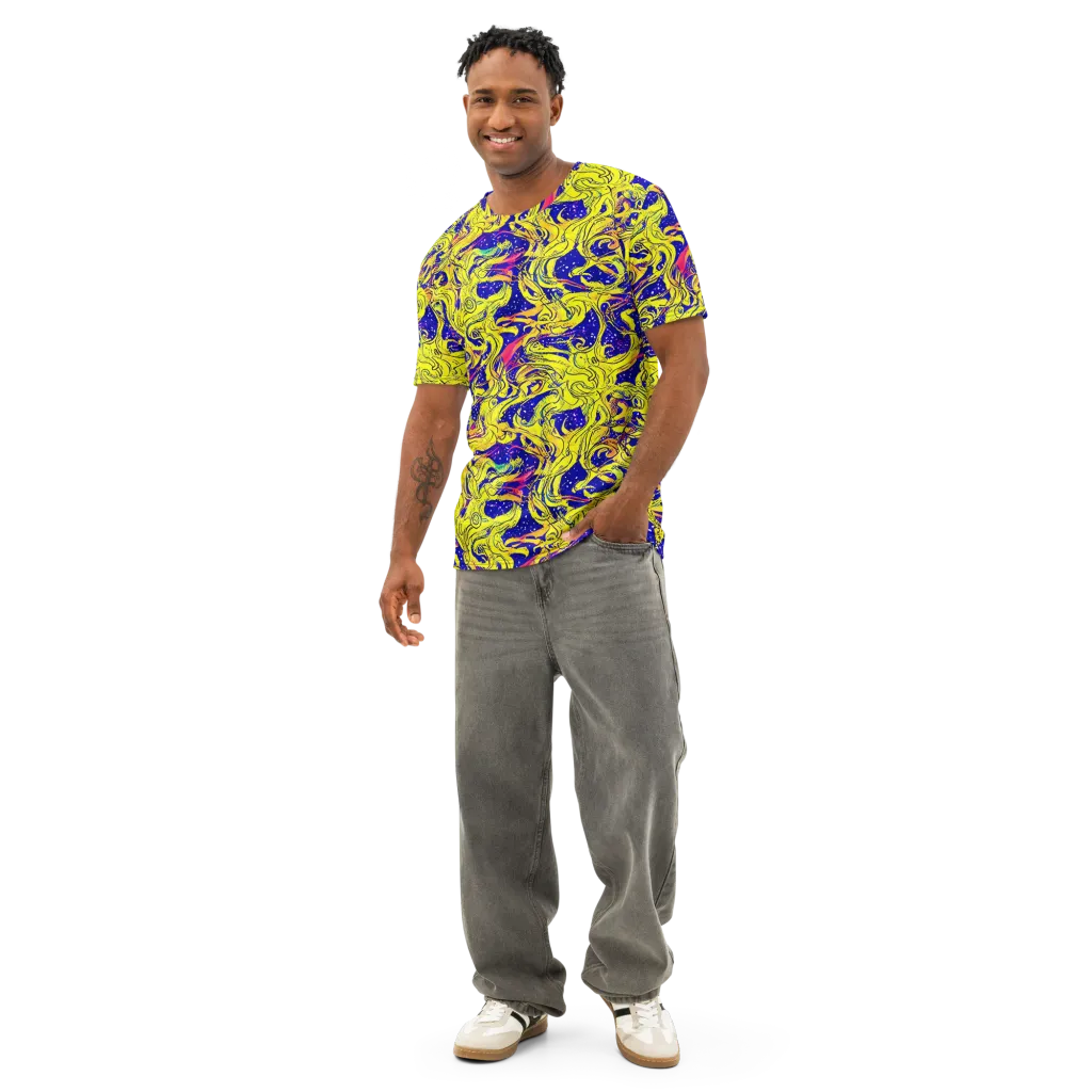 Skeletal Voltage on Men's Cotton Crew Neck T-Shirt — Front