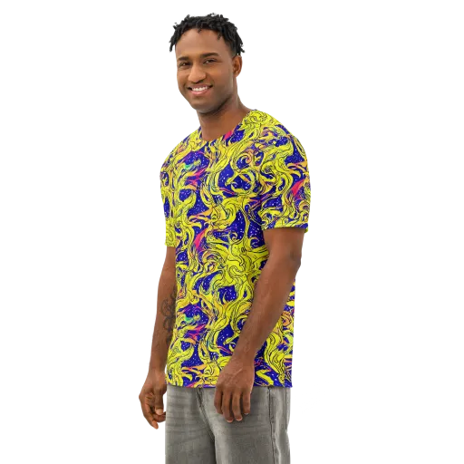 Skeletal Voltage on a Men's Cotton Crew Neck T-Shirt