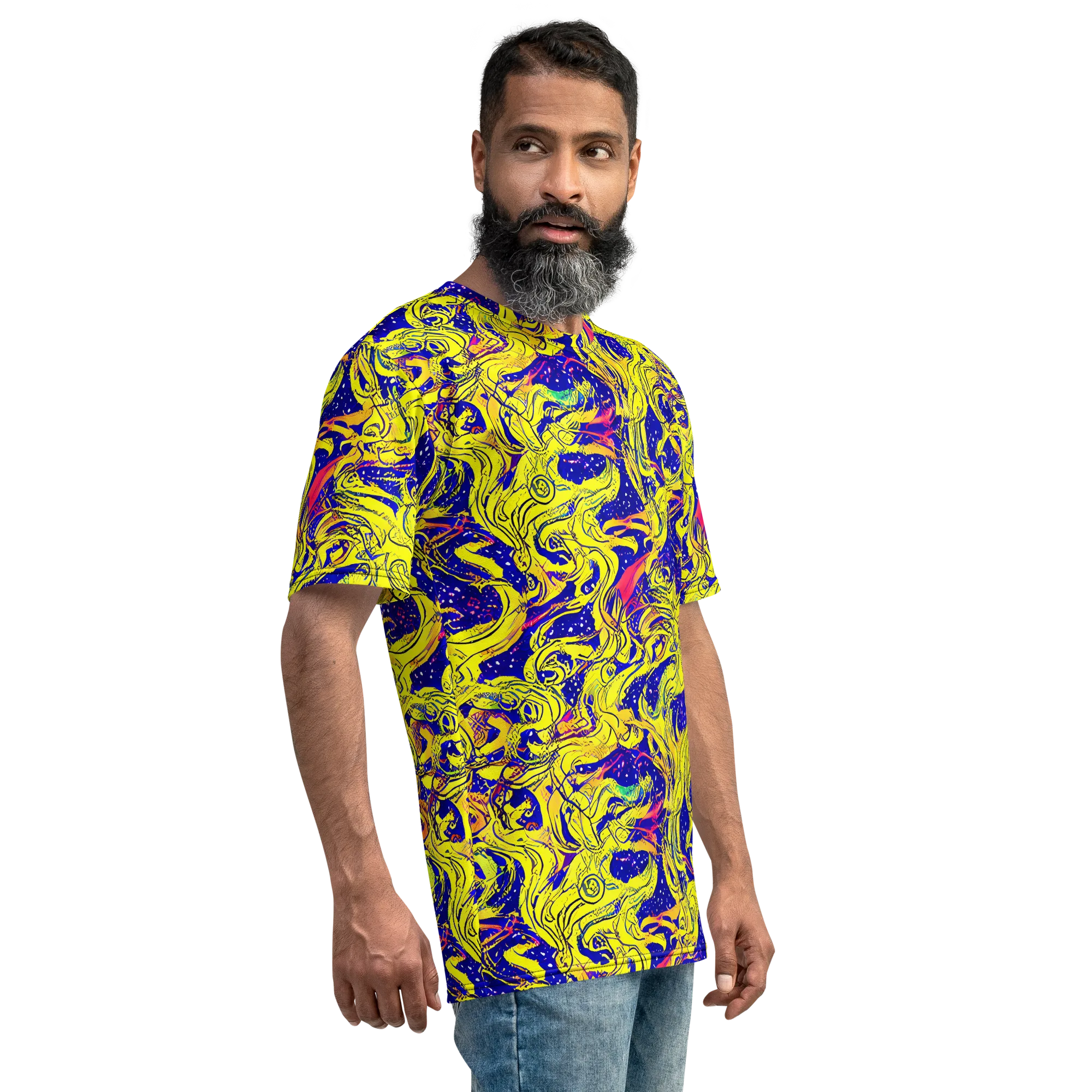Skeletal Voltage on Men's Crew Neck T-Shirt — Right
