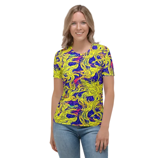 Skeletal Voltage on a Women's Crew Neck T-Shirt