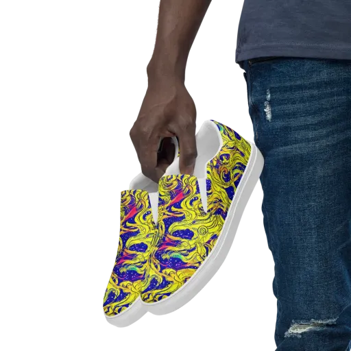 Skeletal Voltage on a Men's Slip-On Canvas Shoes