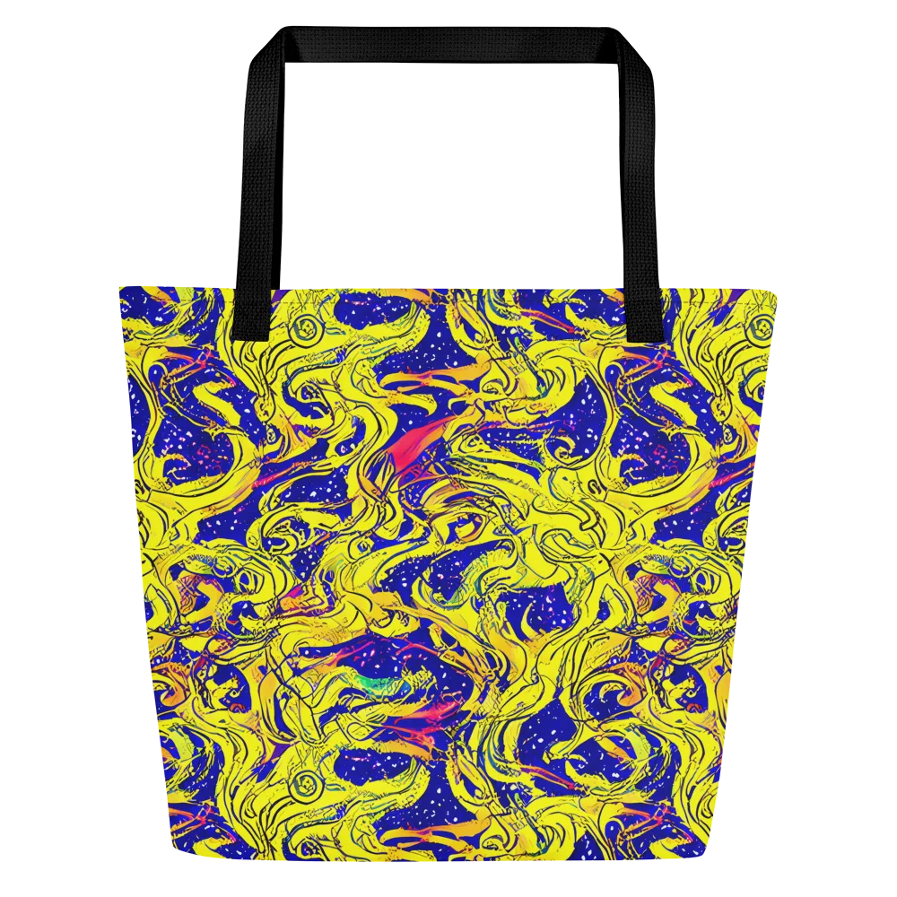 Skeletal Voltage on Large Tote Bag W/ Pocket — Front