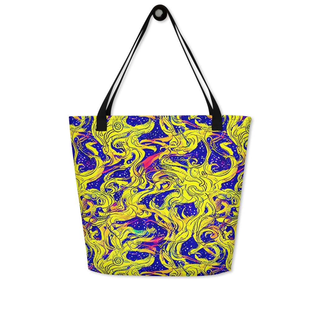 Skeletal Voltage on Large Tote Bag W/ Pocket — Front