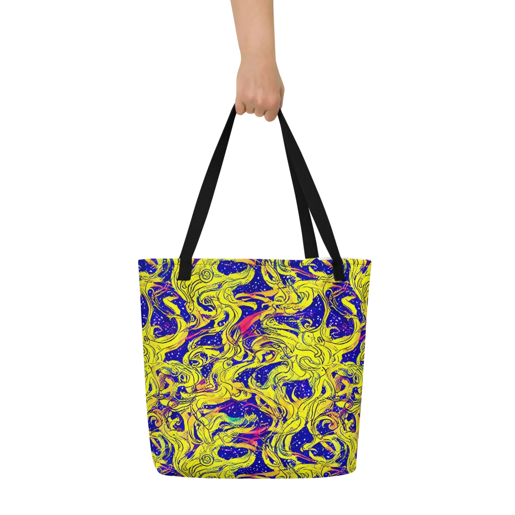 Skeletal Voltage on Large Tote Bag W/ Pocket — Front