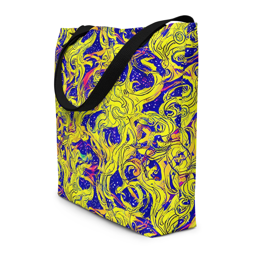 Skeletal Voltage on Large Tote Bag W/ Pocket — Front