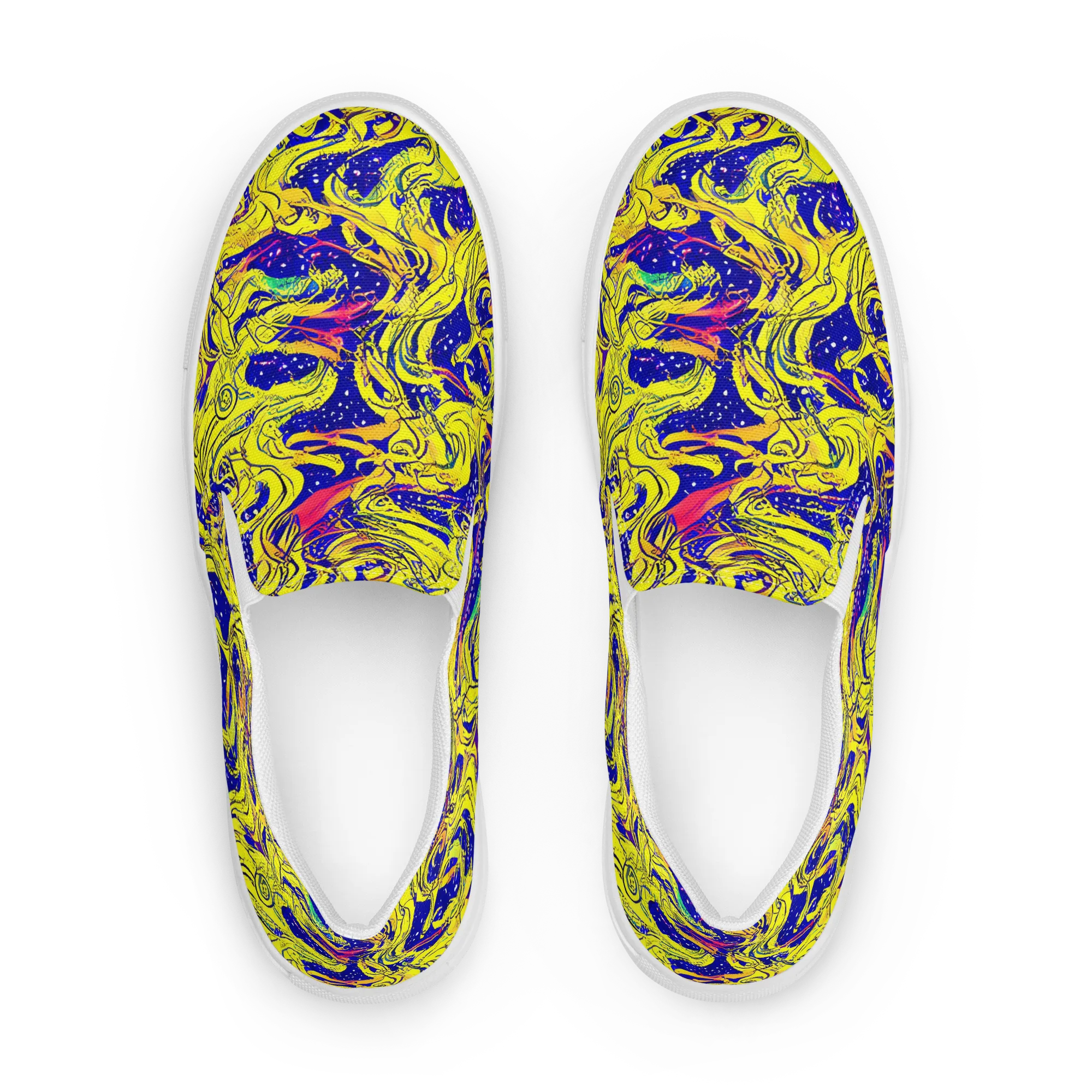 Skeletal Voltage on Women's Slip-On Canvas Shoes — Front