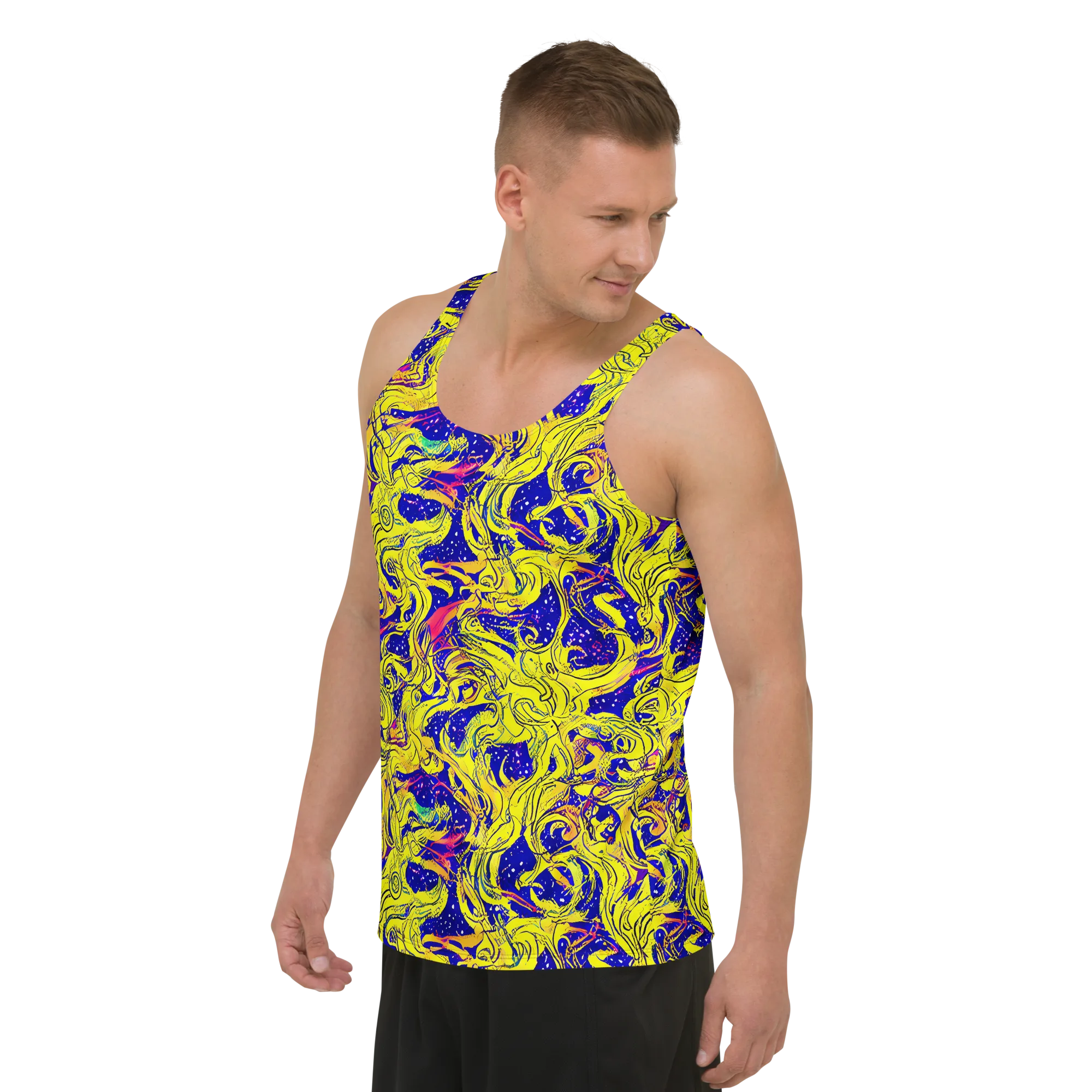 Skeletal Voltage on Men's Tank Top — Left Front