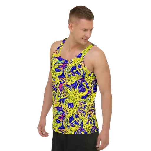 Skeletal Voltage on a Men's Tank Top