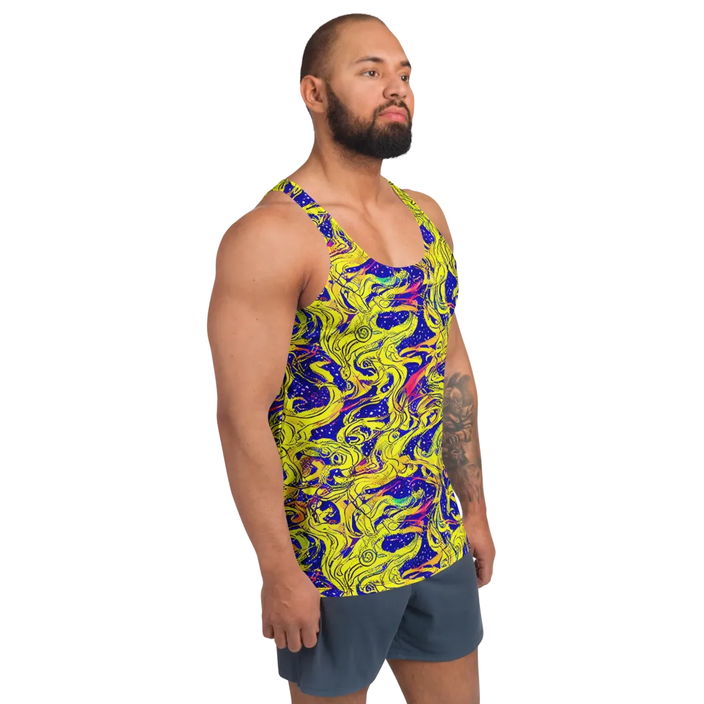 Skeletal Voltage on Men's Tank Top — Right Front