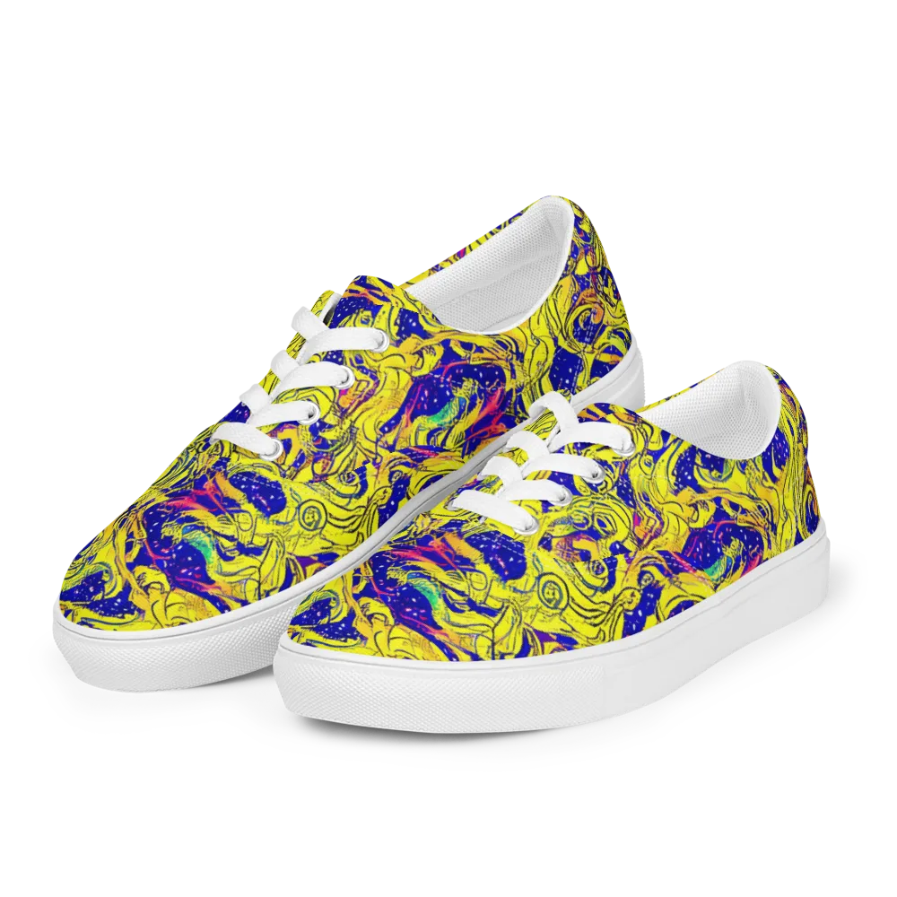 Skeletal Voltage on Men's Lace-Up Canvas Shoes — Left Front