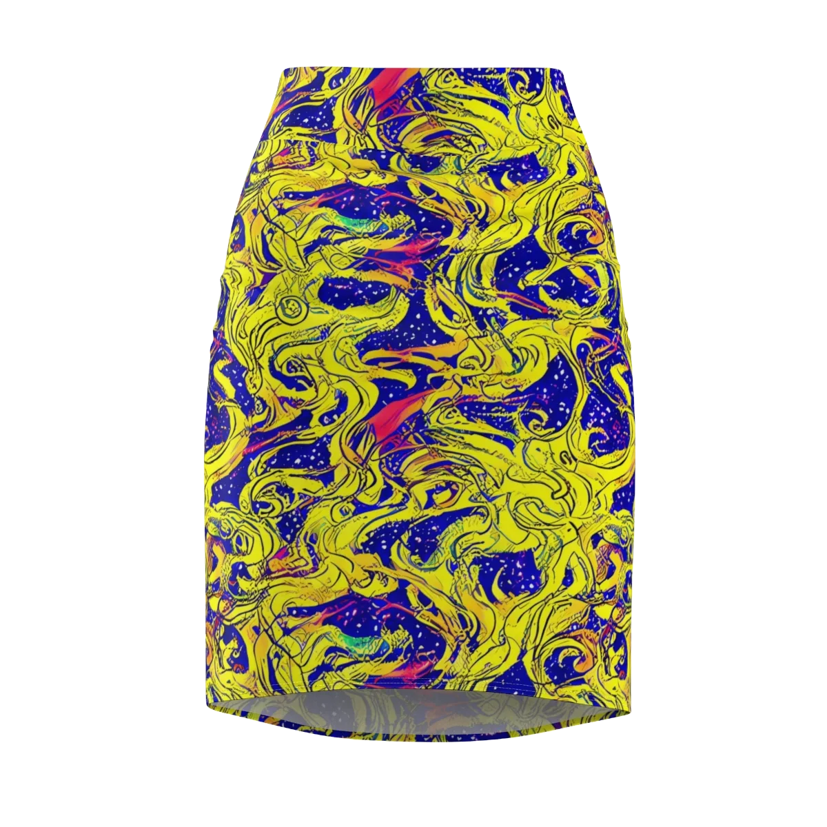 Skeletal Voltage on Pencil Skirt — Front