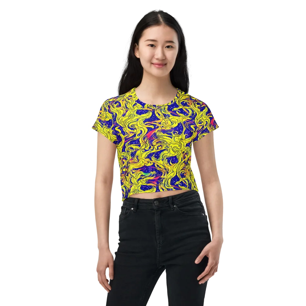 Skeletal Voltage on Crop Tee — Front