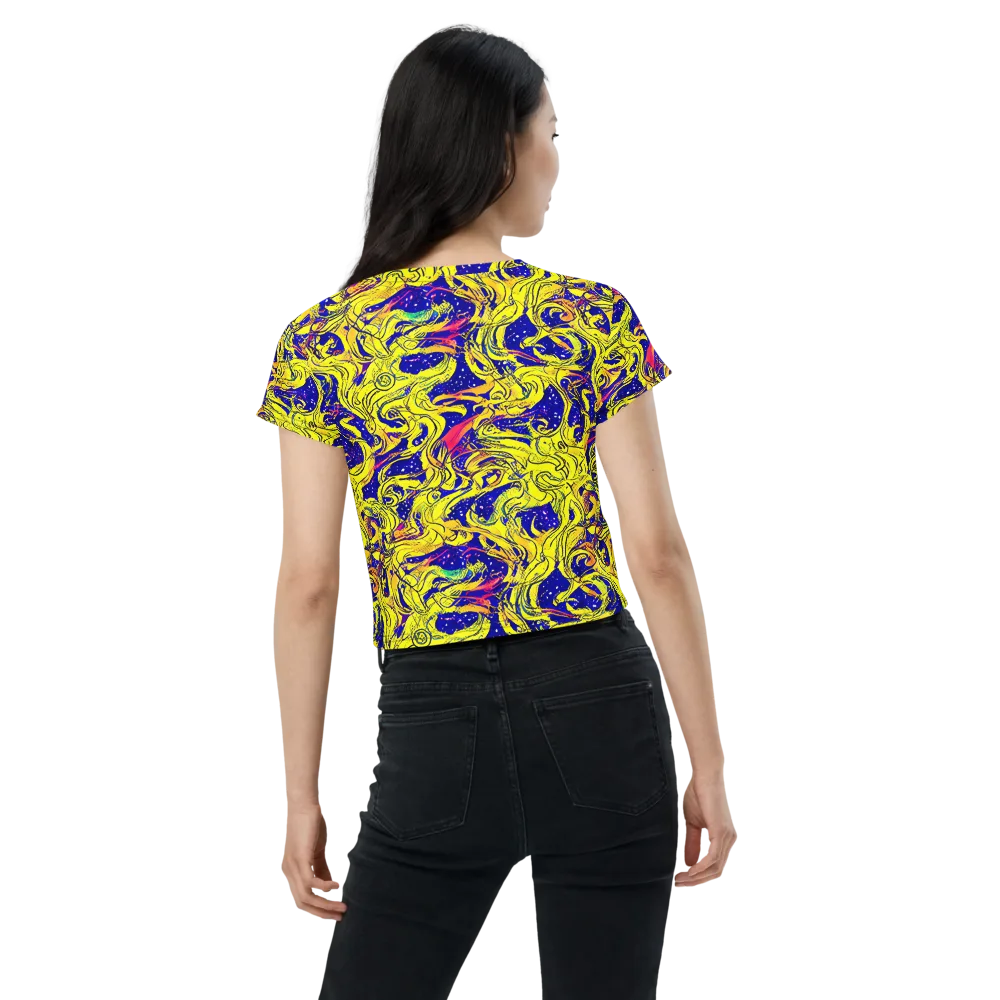 Skeletal Voltage on Crop Tee — Back