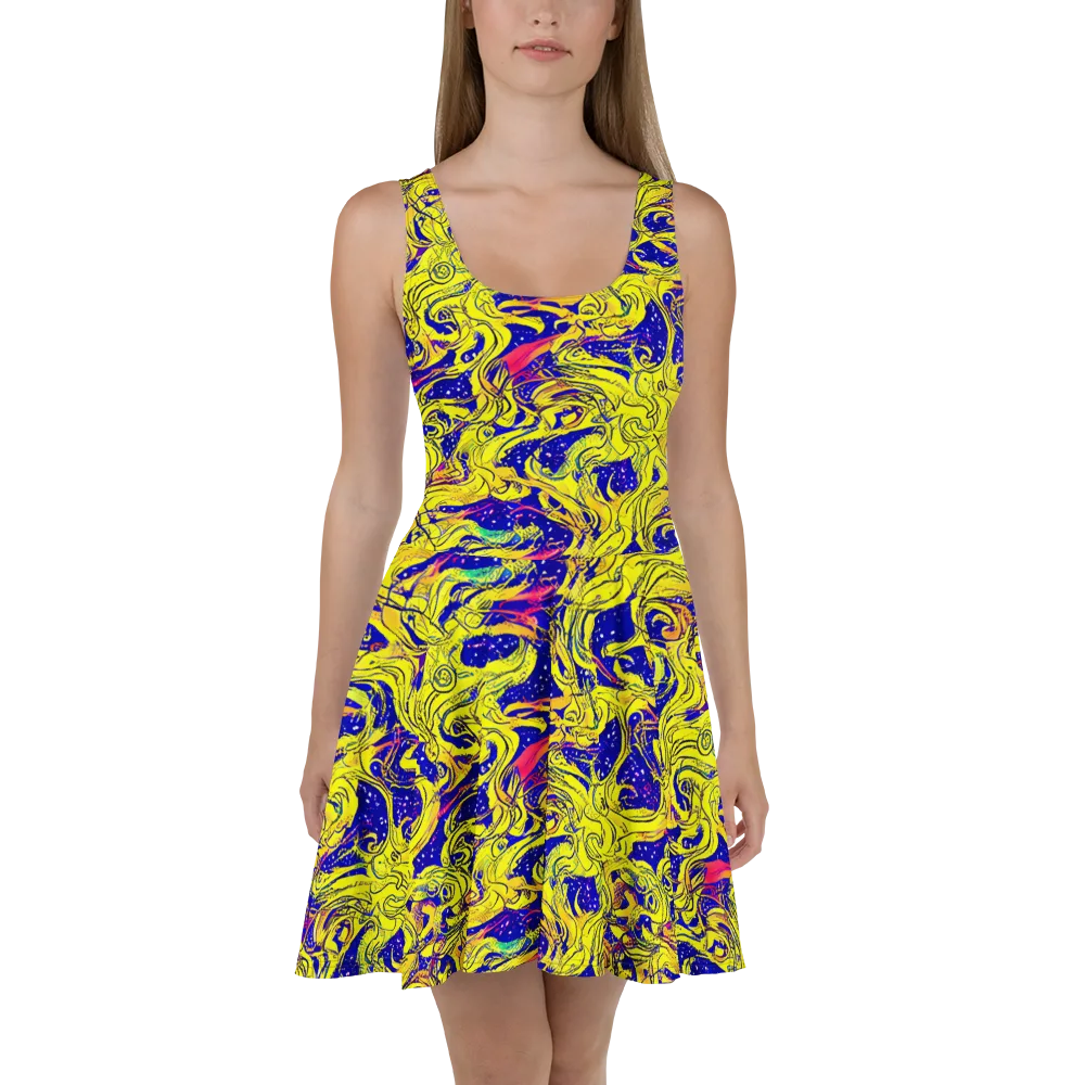 Skeletal Voltage on Skater Dress — Front