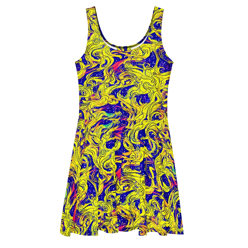 Skeletal Voltage on Skater Dress — Front