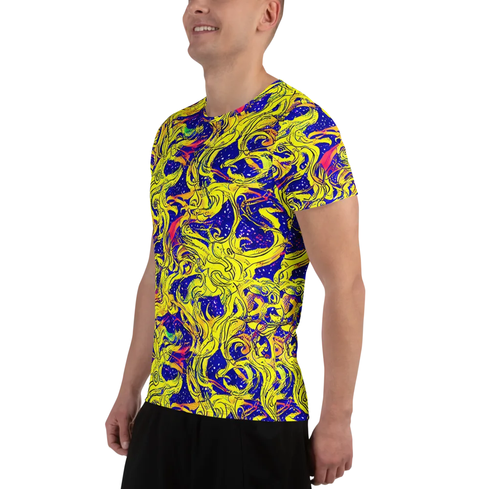 Skeletal Voltage on Men's Athletic T-Shirt — Left