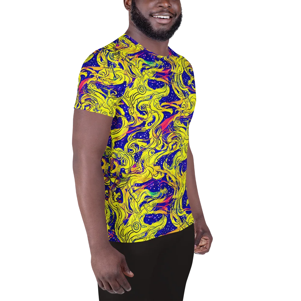 Skeletal Voltage on Men's Athletic T-Shirt — Right