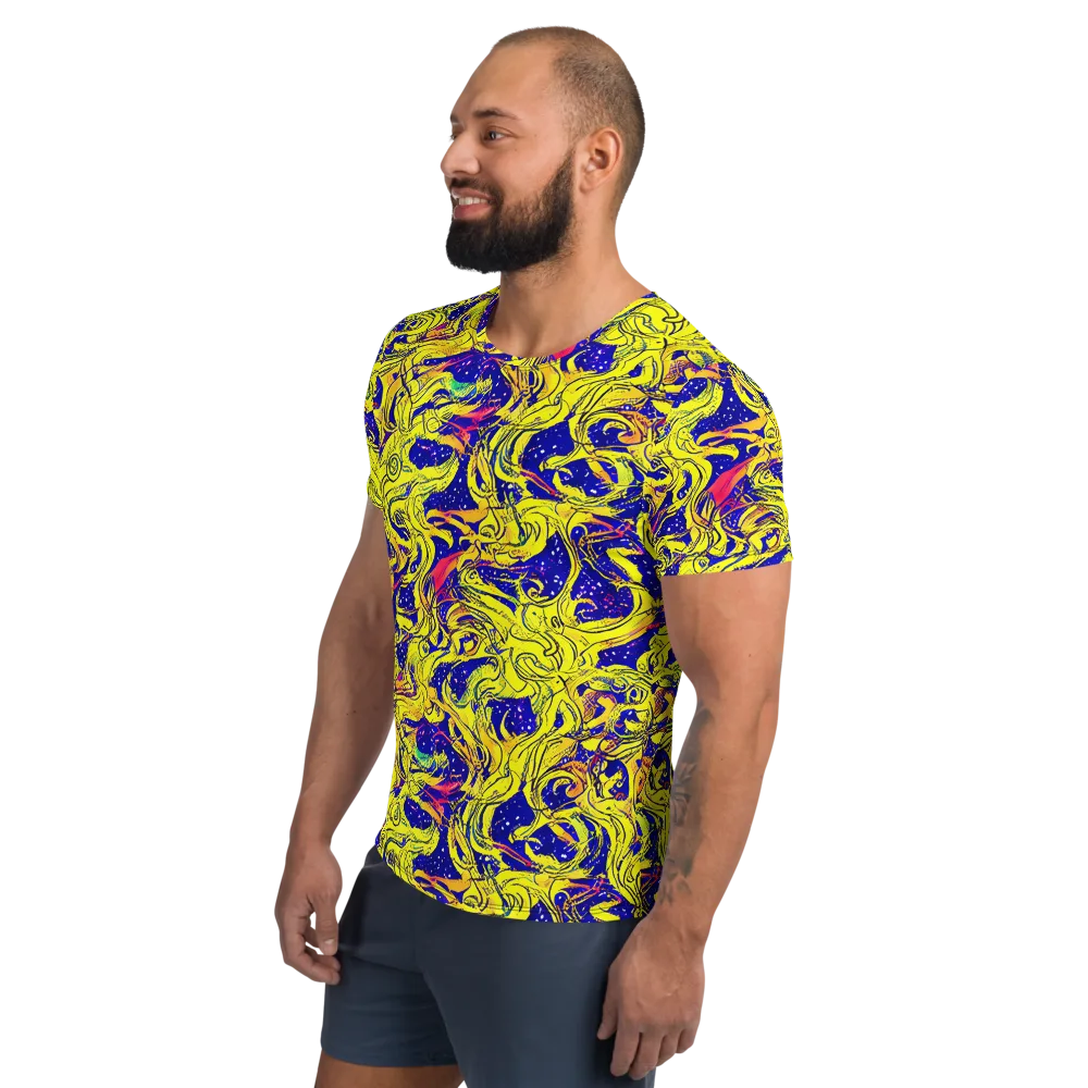 Skeletal Voltage on Men's Athletic T-Shirt — Left