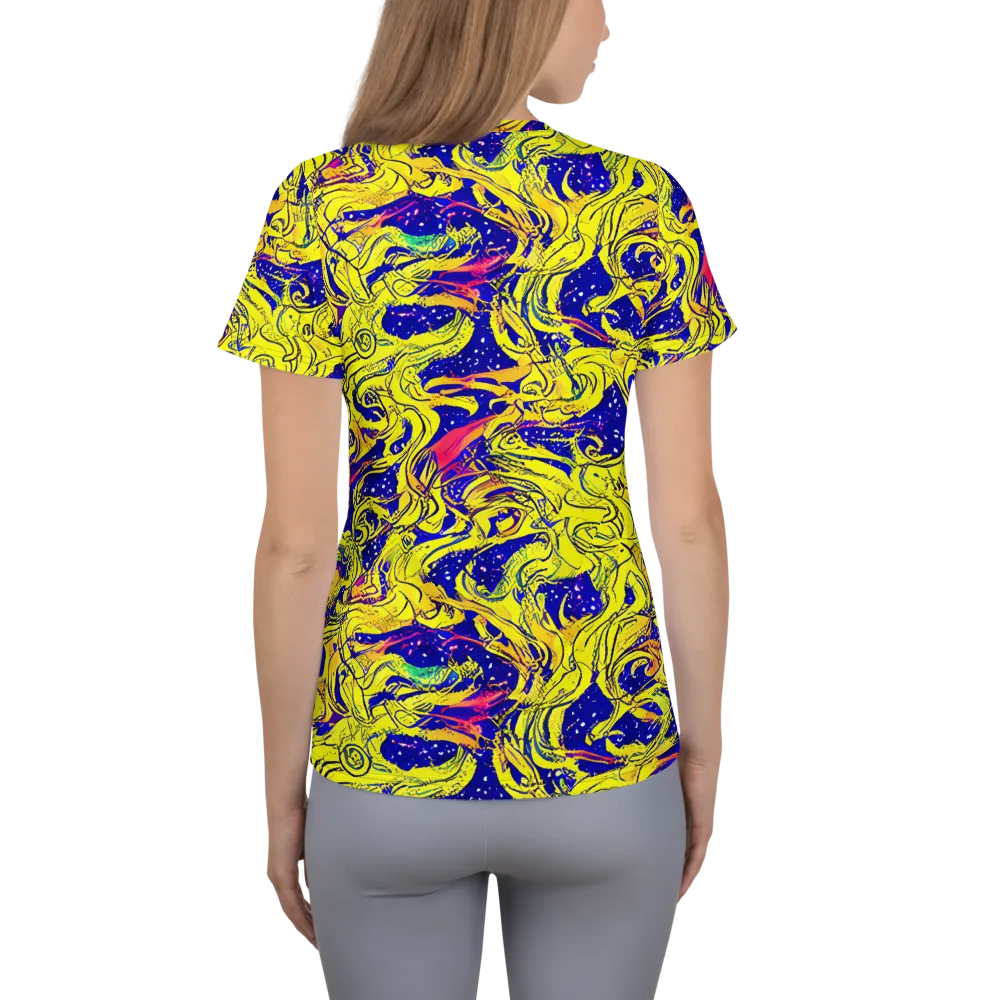 Skeletal Voltage on Women's Athletic T-Shirt — Back