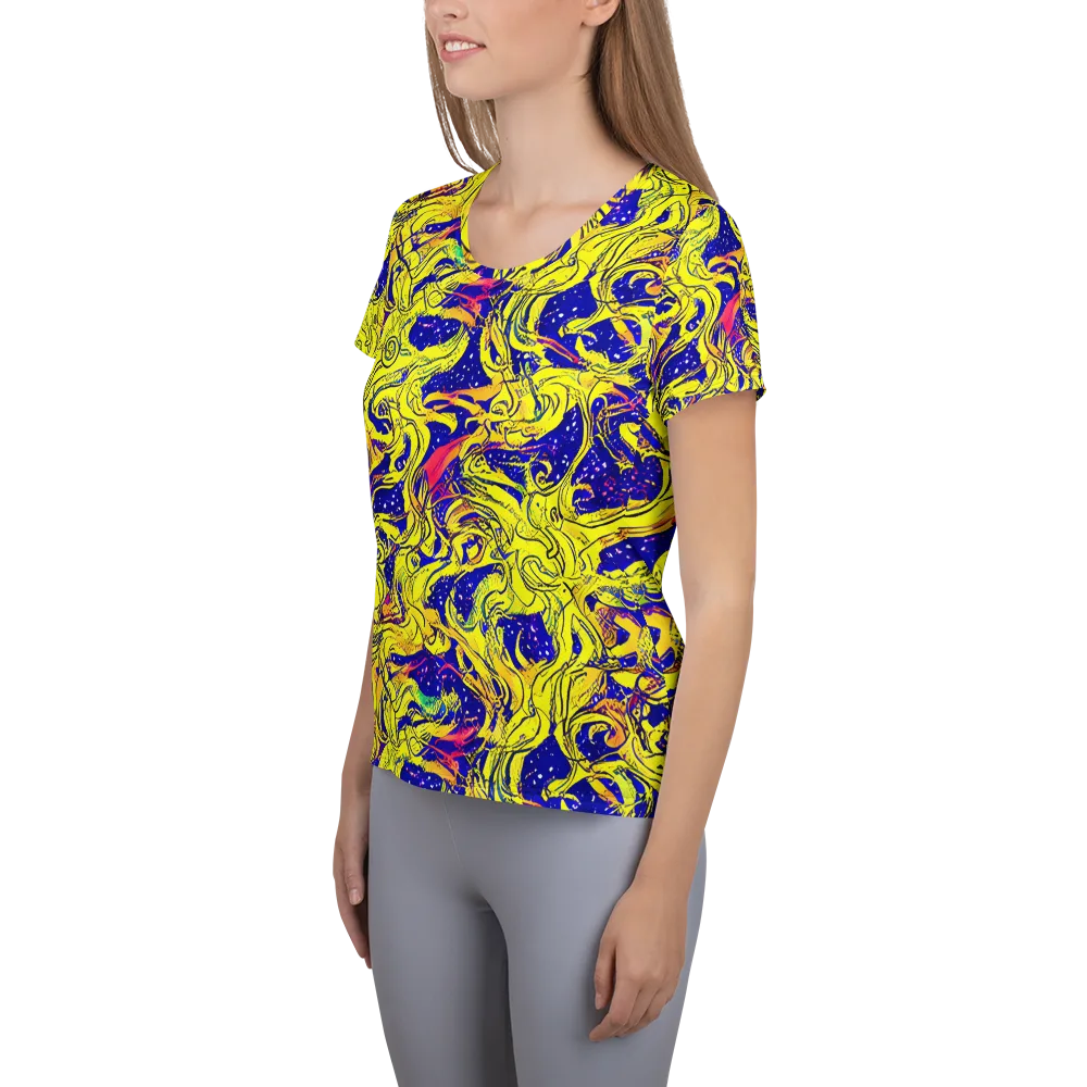 Skeletal Voltage on Women's Athletic T-Shirt — Left