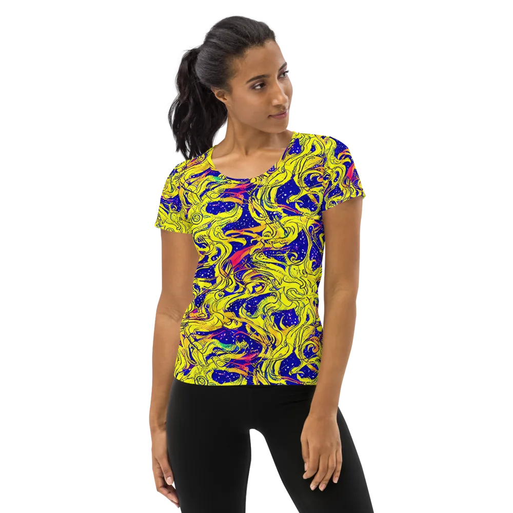 Skeletal Voltage on Women's Athletic T-Shirt — Front