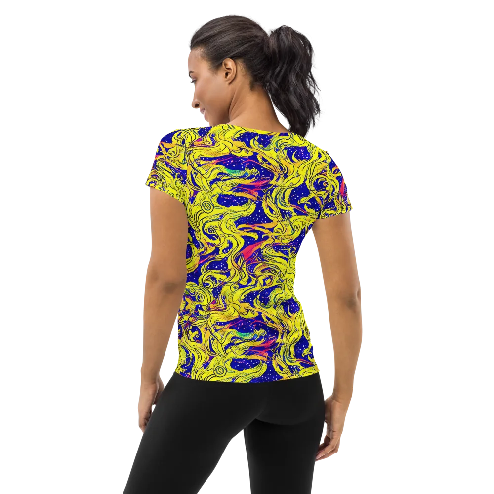 Skeletal Voltage on Women's Athletic T-Shirt — Back