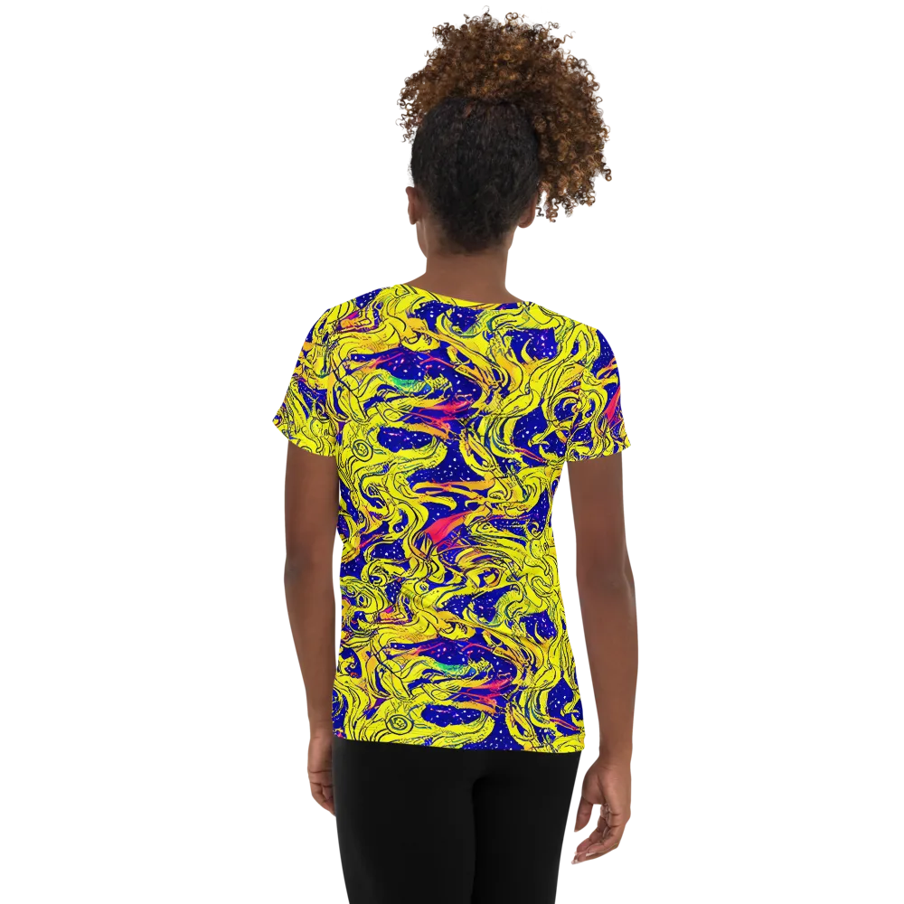Skeletal Voltage on Women's Athletic T-Shirt — Back