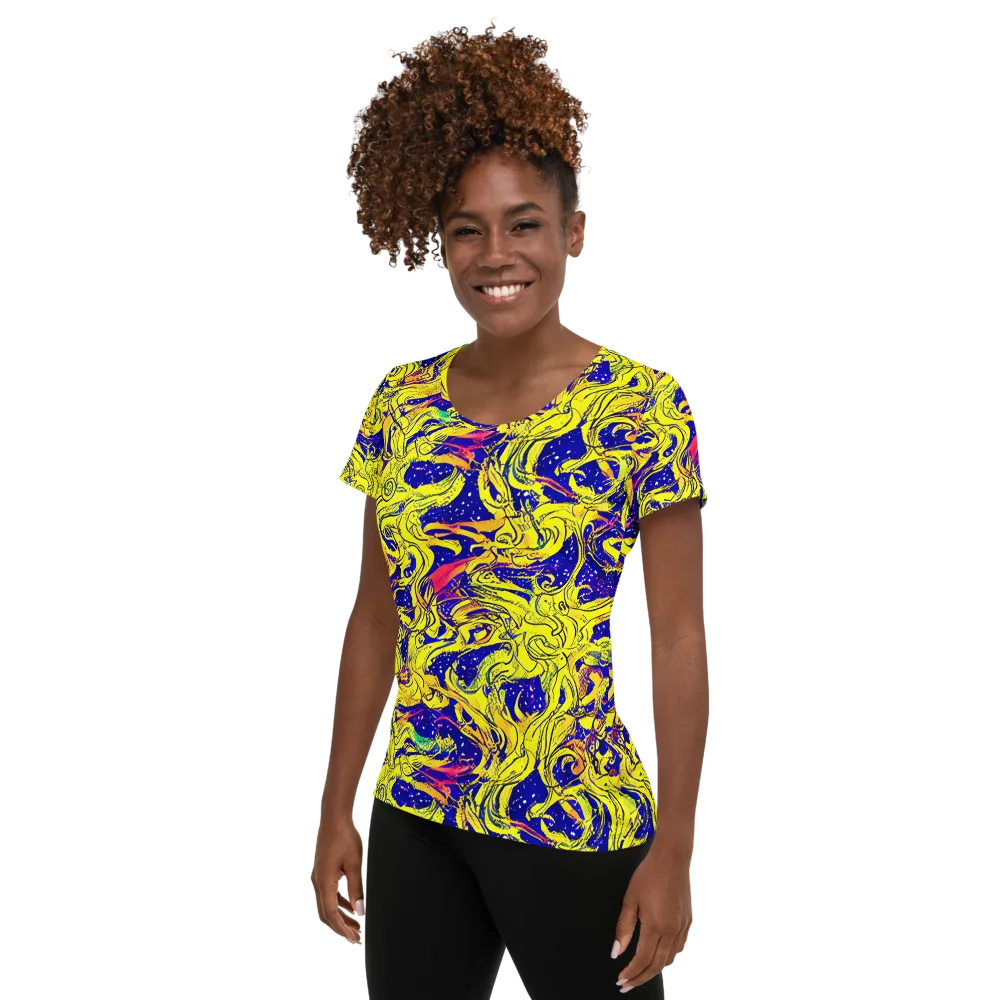 Skeletal Voltage on Women's Athletic T-Shirt — Left