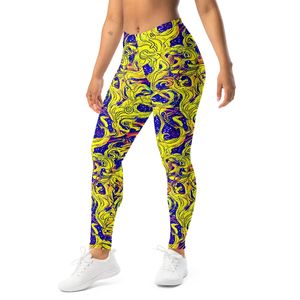 Skeletal Voltage on Leggings — Left Front