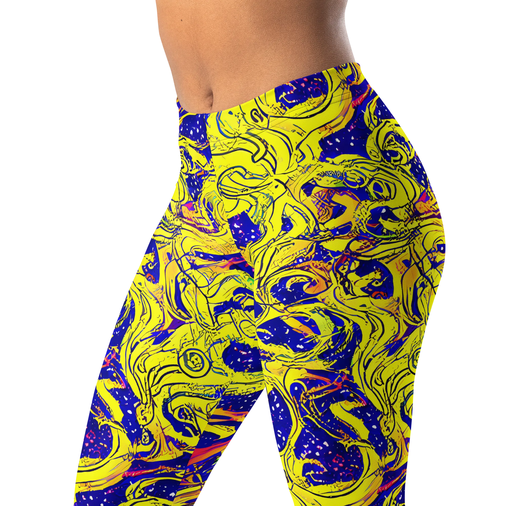 Skeletal Voltage on Leggings — Left Front
