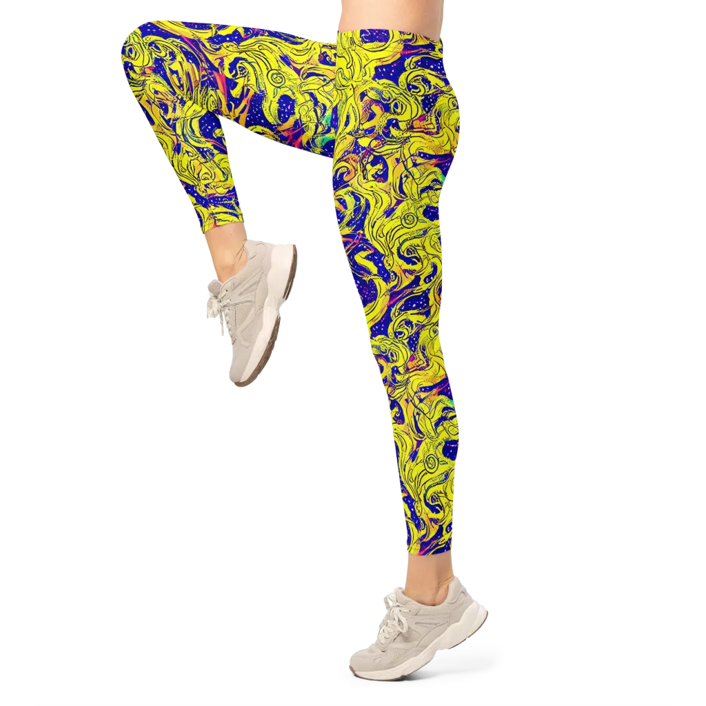Skeletal Voltage on Leggings — Left